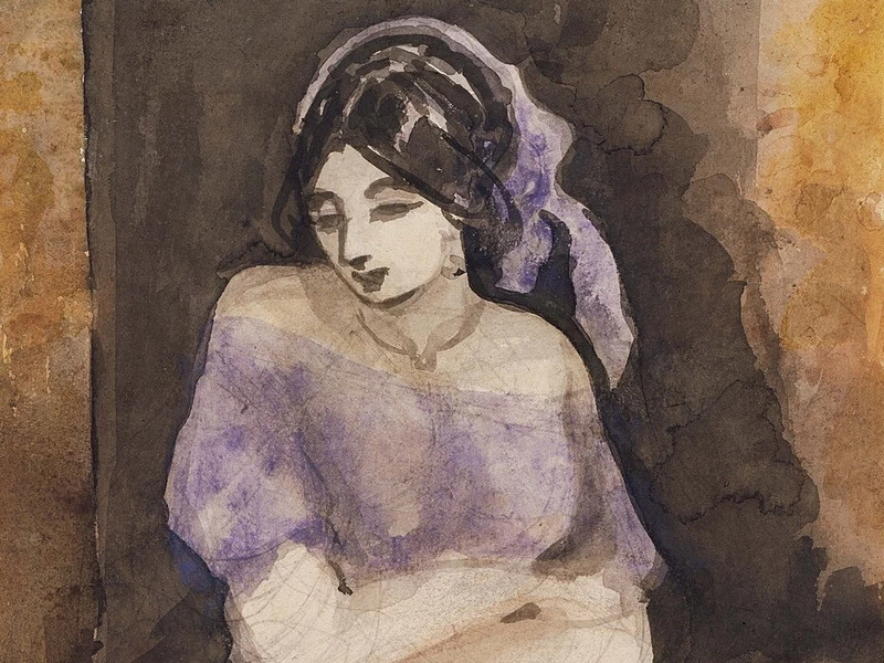 1802-Ernest Adolphe Hyacinthe Constantin Guys - Giovane ragazza spagnola